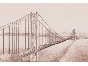 Vliesová fototapeta Dimex Golden Gate sépiová kresba XL-302 | 330x220 cm Fototapety vliesové