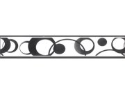 Samolepící bordura Černé kolečka SB02-334, rozměry 5 cm x 10 m Samolepící bordury