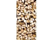 Samolepící fototapeta na dveře DL024 Timber logs, 95x210 cm Fototapety na dveře