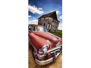 Samolepící fototapeta na dveře DL033 Veteran car, 95x210 cm Fototapety na dveře