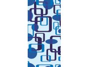 Samolepící fototapeta na dveře DL043 Blue squares, 95x210 cm Fototapety na dveře