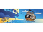 Vliesová fototapeta Dimex Pirátská loď M-236 | 330x110 cm Fototapety pro děti