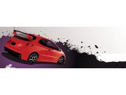 Vliesová fototapeta Dimex Červené auto M-218 | 330x110 cm Fototapety vliesové