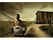 Vliesová fototapeta Dimex Dívka v křesle XL-221 | 330x220 cm Fototapety vliesové