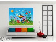 Vliesová fototapeta Krtek ve vrtulníku FTDNM-5258 | 160x110 cm Fototapety pro děti
