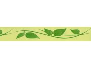 Samolepící bordura Zelené listy SB02-406, rozměry 5 cm x 10 m Samolepící bordury