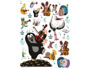 Samolepicí dekorace Krteček a hudba DK-1786, 85x65 cm Dětské samolepky na zeď