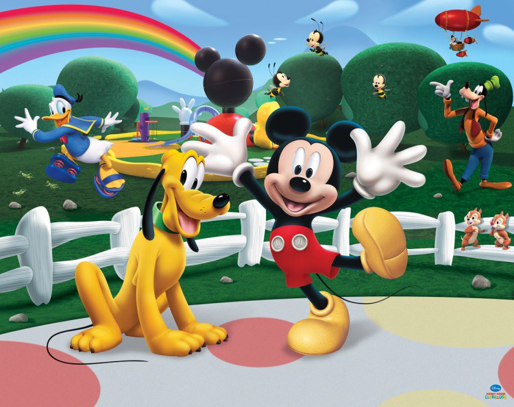 Fototapety pro děti - 3D fototapeta Walltastic Mickeyho klubík 42056 | 305x244 cm 3D fototapeta Walltastic Mickeyho klubík 42056 | 305x244 cm - Fototapety pro děti