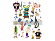 Samolepicí dekorace Phinias a Ferb DK-0868, 85x65 cm Dětské samolepky na zeď