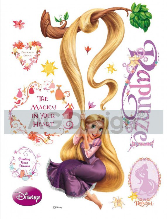 Samolepicí dekorace Rapunzel a magic DK-0853, 85x65 cm
