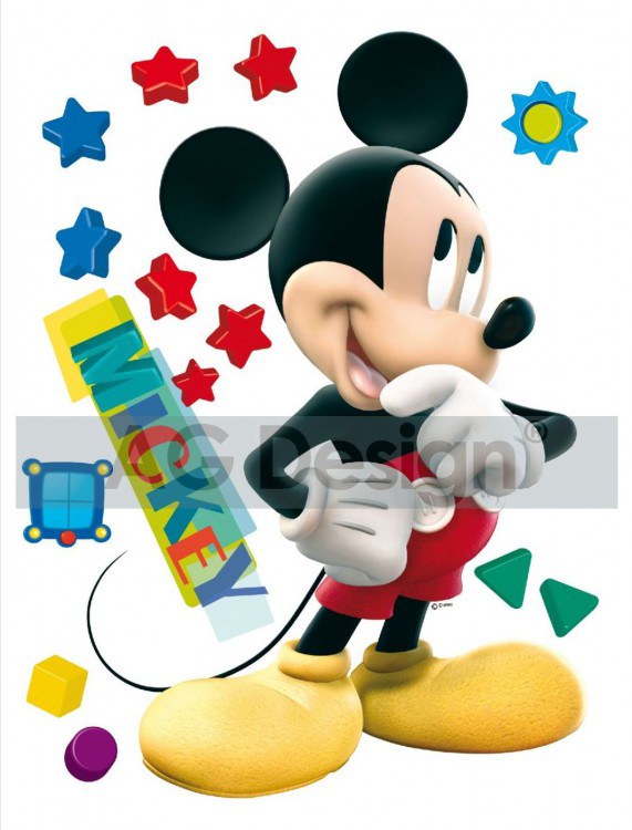 Samolepicí dekorace Mickey Mouse DK-0858, 85x65 cm - Dětské samolepky na zeď
