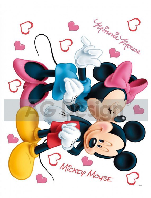 Samolepicí dekorace Mickey a Minnie love DK-882, 85x65 cm - Dětské samolepky na zeď