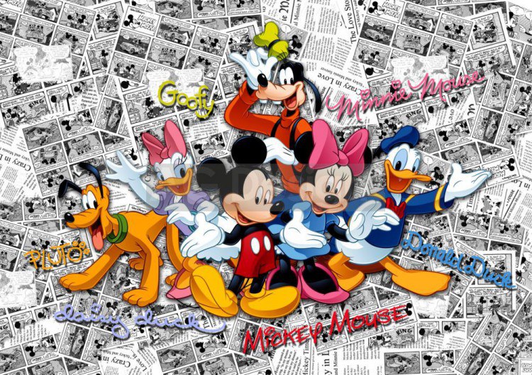 Fototapeta AG Mickey Mouse FTDS-2225 | 360x254 cm - Fototapety pro děti
