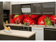 Samolepící fototapety Na kuchyňskou linku - Fototapeta na kuchyňskou linku Jahody KI-260-025, 260x60 cm Fototapeta na kuchyňskou linku Jahody KI-260-025, 260x60 cm