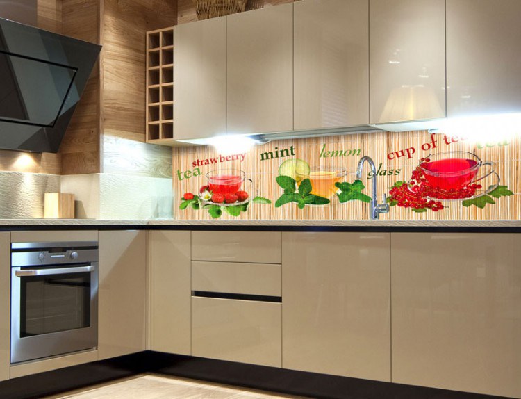 Samolepící fototapety - Na kuchyňskou linku - Samolepící fototapeta na kuchyňskou linku Čaj KI-180-024, 180x60 cm Samolepící fototapeta na kuchyňskou linku Čaj KI-180-024, 180x60 cm - Na kuchyňskou linku