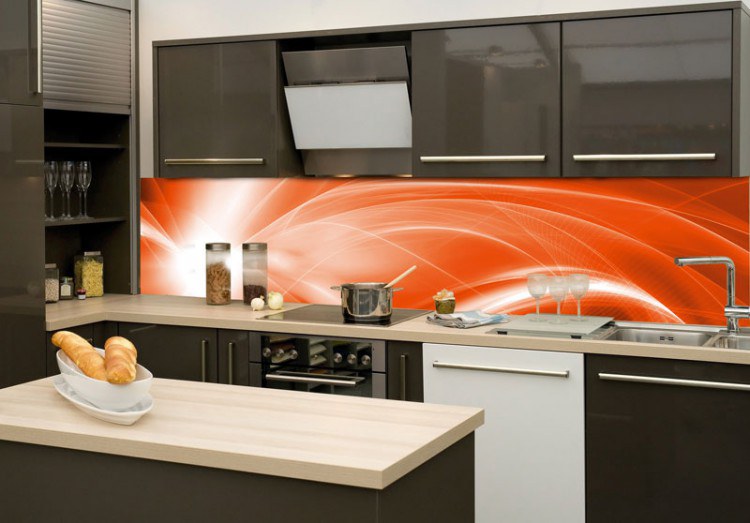 Fototapeta na kuchyňskou linku Oranžový abstrakt KI-260-037, 260x60 cm - Na kuchyňskou linku