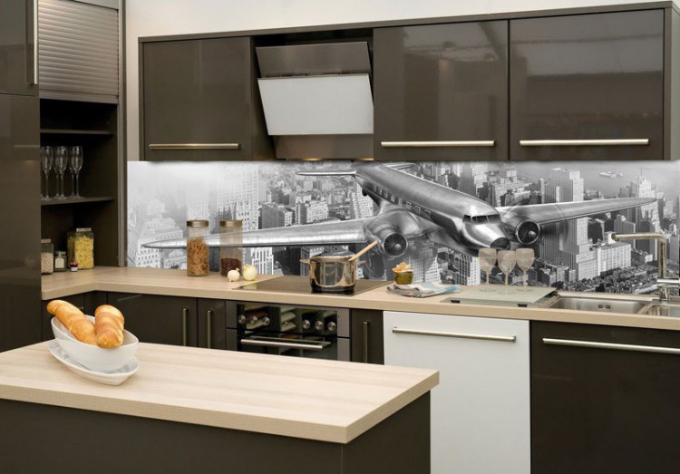 Fototapeta na kuchyňskou linku Letadlo KI-260-039, 260x60 cm Fototapeta na kuchyňskou linku Letadlo KI-260-039, 260x60 cm