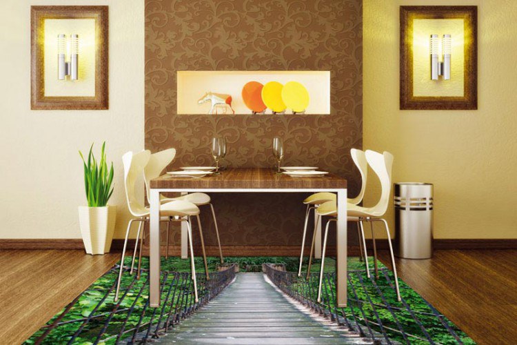 Samolepící fototapety - Na podlahu - Samolepicí fototapeta na podlahu Most FL-170-025, 170x170 cm Samolepicí fototapeta na podlahu Most FL-170-025, 170x170 cm - Na podlahu