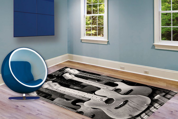 Samolepící fototapety - Na podlahu - Samolepicí fototapeta na podlahu Kytary FL85-023, 85x170 cm Samolepicí fototapeta na podlahu Kytary FL85-023, 85x170 cm - Na podlahu