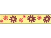 Samolepící bordura Červené květy SB02-370, rozměry 5 cm x 10 m Samolepící bordury