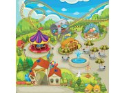 Vliesová fototapeta Dimex Zábavní park L-285 | 220x220 cm Fototapety pro děti