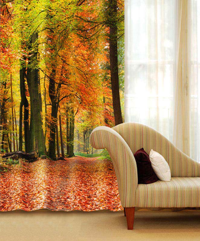 Závěs Podzimní les CU-140-009, 140x245 cm