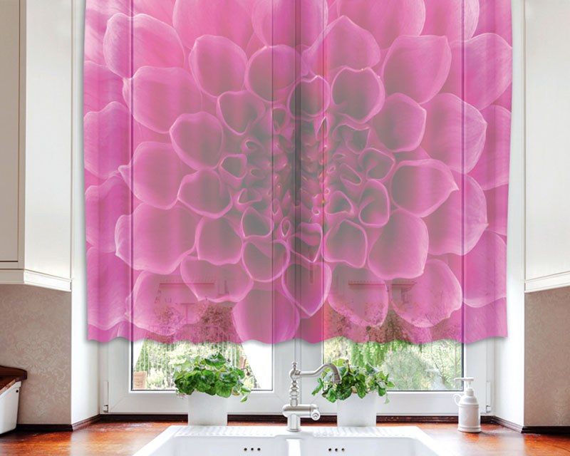Záclona Pink Dahlia VO-140-017, 140x120 cm