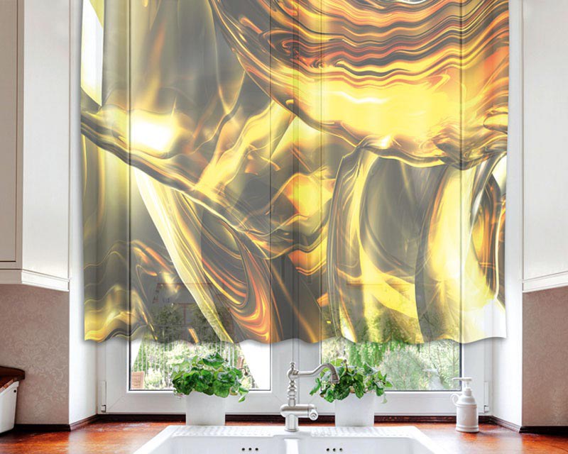 Záclona Golden Wires VO-140-028, 140x120 cm