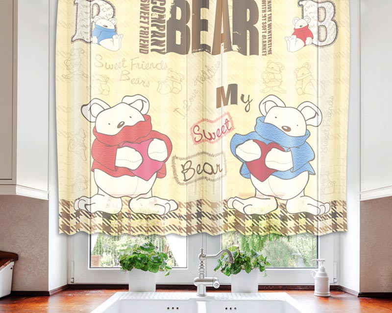 Záclona Teddy Bears VO-140-029, 140x120 cm - Záclony