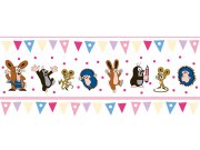 Dětská vliesová bordura Krtek růžová 6120002 | 23,5 cm x 3 m Dětské tapety - Tapety Krteček