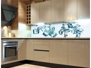 Samolepící fototapety Na kuchyňskou linku - Fototapeta do kuchyně Ledové kostky KI-260-002, 260x60 cm Fototapeta do kuchyně Ledové kostky KI-260-002, 260x60 cm