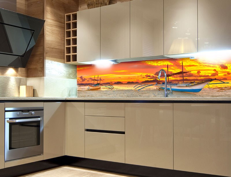 Samolepicí fototapeta do kuchyně Boat KI-180-014, 180x60 cm Samolepicí fototapeta do kuchyně Boat KI-180-014, 180x60 cm