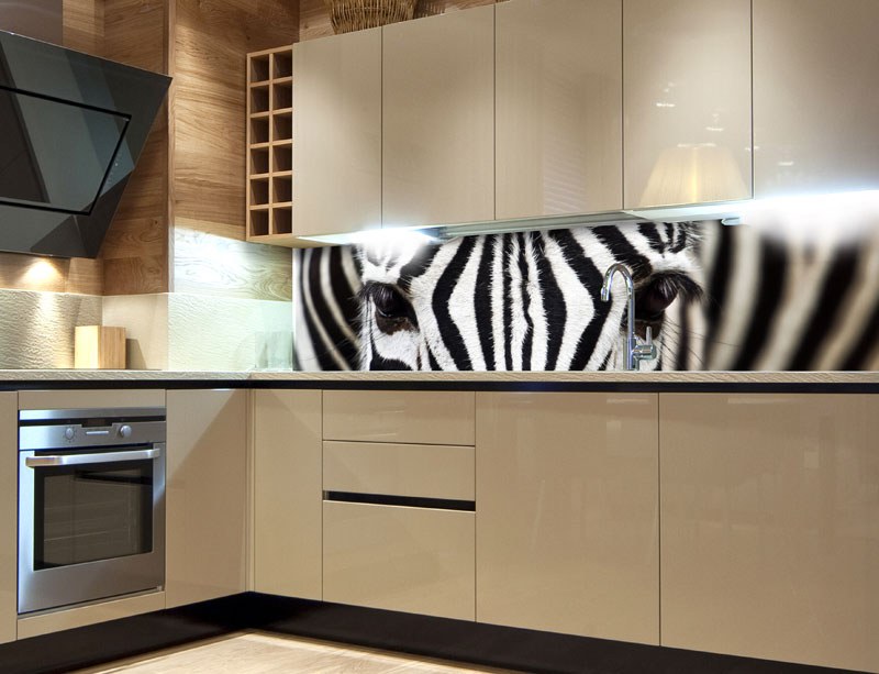 Fototapeta do kuchyně Zebra KI-260-016, 260x60 cm - Na kuchyňskou linku