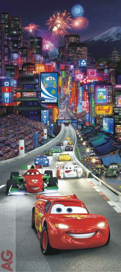 Fototapety pro děti - Fototapeta AG Cars na startu FTDV-0280 | 90x202 cm Fototapeta AG Cars na startu FTDV-0280 | 90x202 cm - Fototapety pro děti