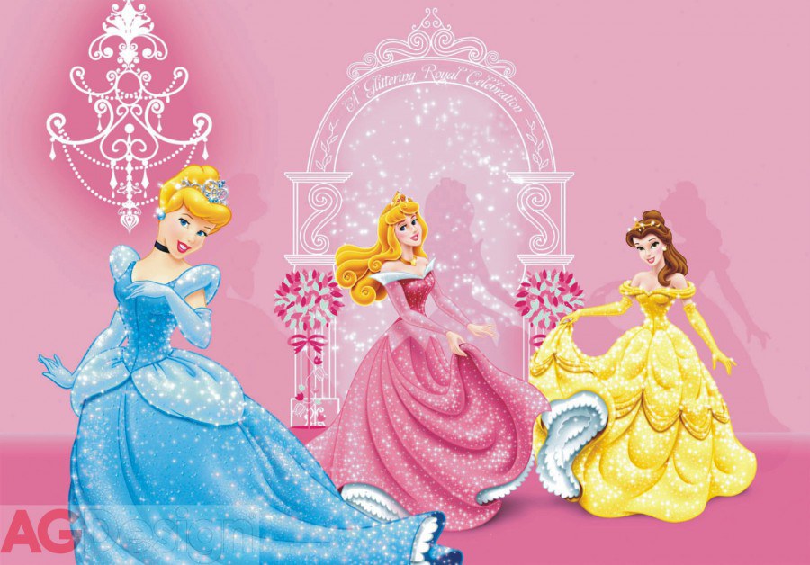Fototapety pro děti - Vliesová fototapeta AG Princezny na zámku FTDNM-5206 | 160x110 cm Vliesová fototapeta AG Princezny na zámku FTDNM-5206 | 160x110 cm - Fototapety pro děti