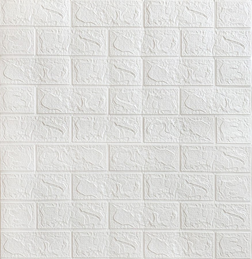 Samolepicí omyvatelný 3D obklad bílá cihla PB3501 | 70x77 cm - Obkladové 3D panely