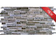 3D obkladový PVC panel imitace kamenné zdi hnědošedá D0026 Obkladové 3D panely