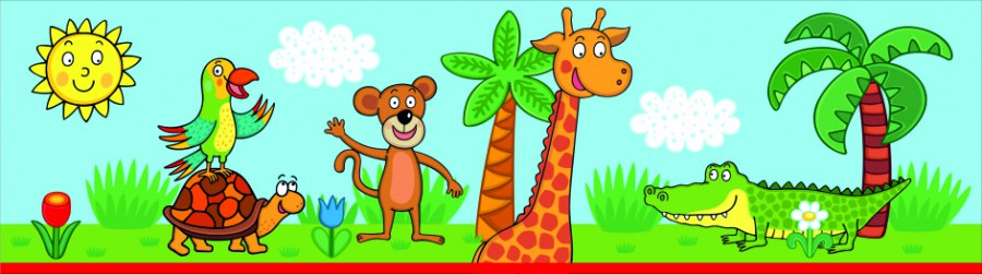Samolepicí bordura Žirafa WBD8102 - Dětské samolepicí bordury