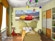 Vliesová fototapeta Cars FTDNH-5377 | 202x90 cm Fototapety pro děti