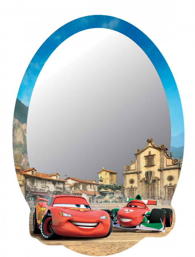 Dekorace zrcadlo Cars DM-2106, 15x22 cm - Dětské dekorace na zeď