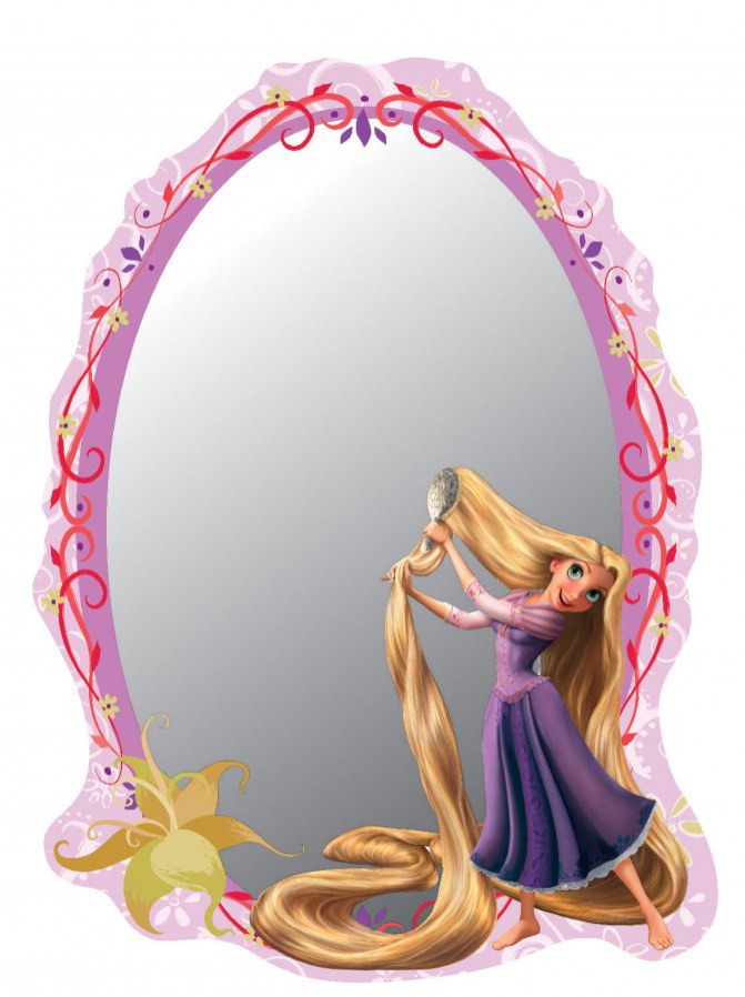 Dekorace zrcadlo Rapunzel DM-2107, 15x22 cm - Dětské dekorace na zeď