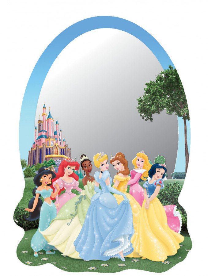 Dekorace zrcadlo Princezny DM-2109, 15x22 cm - Dětské dekorace na zeď