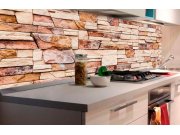 Samolepicí fototapeta do kuchyně - Kamenná zeď KI-180-088 | 180x60 cm Samolepící fototapety - Na kuchyňskou linku