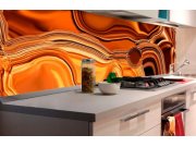 Samolepicí fototapeta do kuchyně - Kapalný chromový bronz KI-180-102 | 180x60 cm Samolepící fototapety - Na kuchyňskou linku