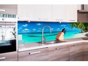 Samolepicí fototapeta do kuchyně - Pláž v ráji KI-260-091 | 260x60 cm Samolepící fototapety - Na kuchyňskou linku