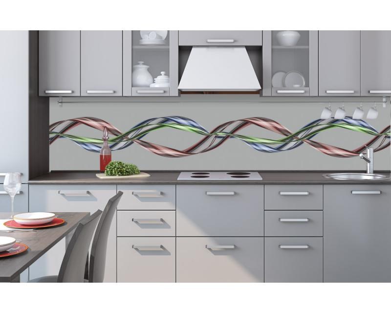 Samolepicí fototapeta do kuchyně - Třpytící se vlna KI-260-093 | 260x60 cm Samolepicí fototapeta do kuchyně - Třpytící se vlna KI-260-093 | 260x60 cm