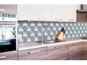 Samolepicí fototapeta do kuchyně - 3D krychlová zeď KI-260-096 | 260x60 cm Samolepící fototapety - Na kuchyňskou linku