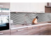 Samolepicí fototapeta do kuchyně - Stříbrné vlny KI-260-103 | 260x60 cm Samolepící fototapety - Na kuchyňskou linku