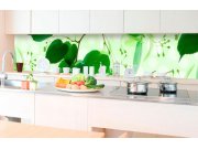 Samolepicí fototapeta do kuchyně - Zelené listy KI-350-010 | 350x60 cm Samolepící fototapety - Na kuchyňskou linku