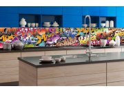 Samolepicí fototapeta do kuchyně - Graffiti KI-350-020 | 350x60 cm Samolepící fototapety - Na kuchyňskou linku